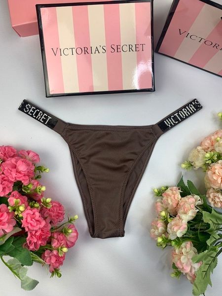 Трусы Женские Victoria's Secret Very Sexy Бразилиана Коричневый wu074 26217 фото