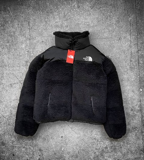 Куртка зимняя в стиле The North Face меховушка ТЕДДИ черная 23172 фото