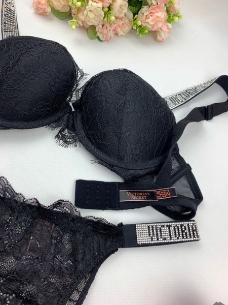 Комплект Victoria's Secret Кружева Черный kk031 25602 фото